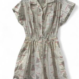 Stylish Cream Jumpsuit with Pink Accents